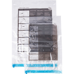 Travelon Travel Accessories Set of 2 Compression Packing Bags Clear 04250
