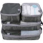 Travelon Travel Accessories Set of 4 Packing Organizers Charcoal 43440