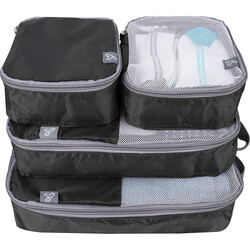 Travelon Travel Accessories Set of 4 Packing Organizers Black 43440