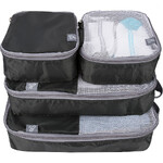 Travelon Travel Accessories Set of 4 Packing Organizers Black 43440