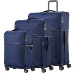 Samsonite 73H Softside Suitcase Set of 3 Navy 38025, 38024, 38021 with FREE Digital Luggage Scale 12775