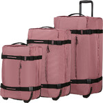 American Tourister Urban Track Drop Bottom Wheel Duffel Set of 3 Lilas Pink 43163, 43164, 43165 with FREE Digital Luggage Scale 12775