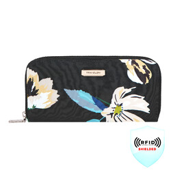 Travelon RFID Blocking Single Zip Wallet Midnight Floral 43398 - ORDER NOW FOR DELIVERY IN LATE DECEMBER 2025