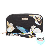 Travelon RFID Blocking Double Zip Clutch Wallet Midnight Floral 43399 - ORDER NOW FOR DELIVERY IN LATE DECEMBER 2025