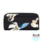 Travelon RFID Blocking Double Zip Clutch Wallet Midnight Floral 43399 - 1