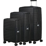 American Tourister Fastforward Hardside Suitcase Set of 3 Flash Black 55259, 55260, 55261 with FREE Digital Luggage Scale 12775