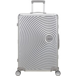 American Tourister Soundbox ALU Hardside Suitcase Set of 3 Silver 55707, 55710, 55711 with FREE Digital Luggage Scale 12775 - 1