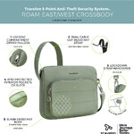 Travelon Roam Anti-Theft East/West Crossbody Bag Moss 43676 - 7