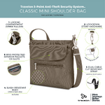 Travelon Classic Anti-Theft Mini Shoulder Bag Nutmeg 42459 - 8