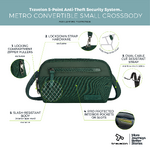 Travelon Metro Anti-Theft Convertible Small Crossbody Bag Forest Heather 43416 - 8