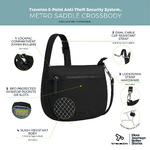 Travelon Metro Anti-Theft Saddle Crossbody Bag Black 43625 - 8