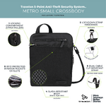 Travelon Metro Anti-Theft Small Crossbody Bag Black 43415 - 6