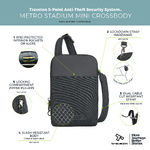 Travelon Metro Anti-Theft Stadium Mini Crossbody Bag Gray Heather 43417 - 8