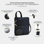 Travelon Classic Anti-Theft Slim Double Zip Crossbody Bag Midnight 43116 - 6
