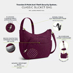 Travelon Classic Anti-Theft Crossbody Bucket Bag Burgundy 42757 - ORDER NOW FOR DELIVERY IN MAY 2026 - 8