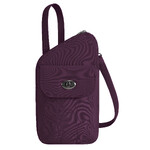 Travelon Runways Anti-Theft Slim Asymmetric Crossbody Plum 43712 - ORDER NOW FOR DELIVERY IN MAY 2026
