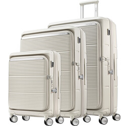 Samsonite Paralux Hardside Suitcase Set of 3 Stone Grey 56523, 56526, 57872 with FREE Digital Luggage Scale 12775