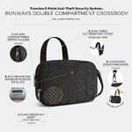 Travelon Runways Anti-Theft Double Compartment Tablet Crossbody Black 43714 - ORDER NOW FOR DELIVERY IN MAY 2026 - 8