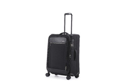 Qantas Melbourne Medium 67cm Softside Suitcase Black QF24M