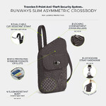 Travelon Runways Anti-Theft Slim Asymmetric Crossbody Smoke 43712 - ORDER NOW FOR DELIVERY IN MAY 2026 - 7