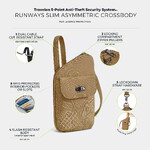 Travelon Runways Anti-Theft Slim Asymmetric Crossbody Latte 43712 - ORDER NOW FOR DELIVERY IN MAY 2026 - 7