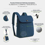 Travelon Runways Anti-Theft Compact Backpack Ocean 43717 - ORDER NOW FOR DELIVERY IN MAY 2026 - 8