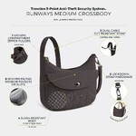Travelon Runways Anti-Theft Medium Crossbody Bag Smoke 43715 - ORDER NOW FOR DELIVERY IN MAY 2026 - 8