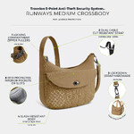 Travelon Runways Anti-Theft Medium Crossbody Bag Latte 43715 - ORDER NOW FOR DELIVERY IN MAY 2026 - 8