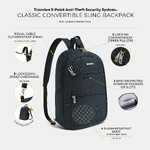 Travelon Classic Anti-Theft Convertible Tablet Sling Backpack Midnight 43719 - ORDER NOW FOR DELIVERY IN MAY 2026 - 8