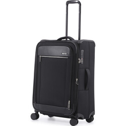 Qantas Melbourne Medium 67cm Softside Suitcase Black QF24M