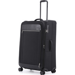 Qantas Melbourne Large 79cm Softside Suitcase Black QF24L