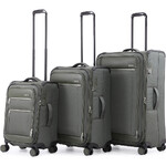 Qantas Melbourne Softside Suitcase Set of 3 Olive QF24S, QF24M, QF24L with FREE Digital Luggage Scale 12775