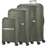Samsonite Oc2lite Hardside Suitcase Set of 3 Olive Green 27395, 27397, 27398 with FREE Digital Luggage Scale 12775