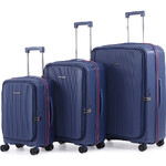 Qantas Mascot Hardside Suitcase Set of 3 Blue QF32S, QF32M, QF32L with Free Digital Luggage Scale 12775