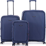 Qantas Mascot Hardside Suitcase Set of 3 Blue QF32S, QF32M, QF32L with Free Digital Luggage Scale 12775 - 1