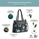 Travelon Addison Anti-Theft Tablet Tote Midnight Floral 43495 - 7
