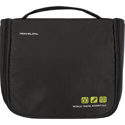 Travelon World Travel Essentials Hanging Toiletry Case Black 43369
