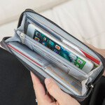 Travelon RFID Blocking Single Zip Wallet Smoke 43398 - 2