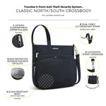 Travelon Classic Anti-Theft North/South Crossbody Bag Midnight 43310 - 6