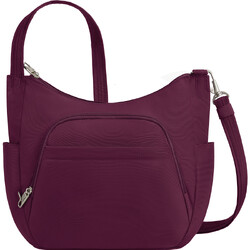 Travelon Classic Anti-Theft Bucket Crossbody Bag Burgundy 42757