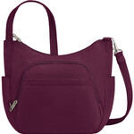 Travelon Classic Anti-Theft Crossbody Bucket Bag Burgundy 42757