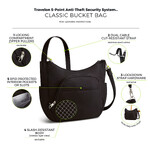Travelon Classic Anti-Theft Bucket Crossbody Bag Black 42757 - 8