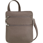 Travelon Classic Anti-Theft Slim Double Zip Crossbody Bag Hazelnut 43116