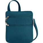 Travelon Classic Anti-Theft Slim Double Zip Crossbody Bag Teal 43116