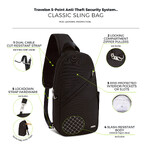 Travelon Classic Anti-Theft Sling Bag Black 42887 - 8