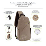 Travelon Classic Anti-Theft Sling Bag Hazelnut 42887 - 8