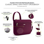 Travelon Classic Anti-Theft Small East/West Crossbody Bag Burgundy 43115 - 8