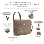 Travelon Classic Anti-Theft Small East/West Crossbody Bag Hazelnut 43115 - 8