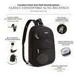 Travelon Classic Anti-Theft Tablet Convertible Backpack Sling Bag Black 43719 - 8