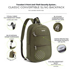 Travelon Classic Anti-Theft Tablet Convertible Backpack Sling Bag Olive 43719 - 8